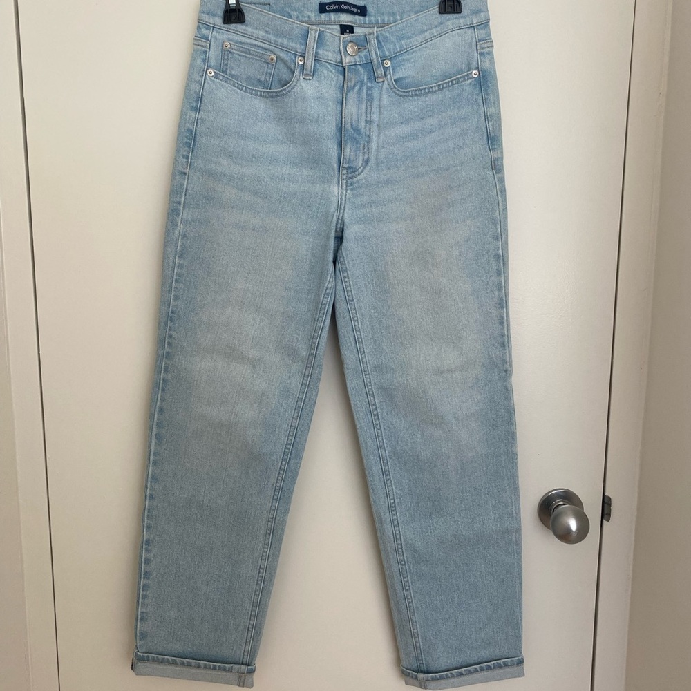 Calvin Klein Light Blue Straight Leg Jeans